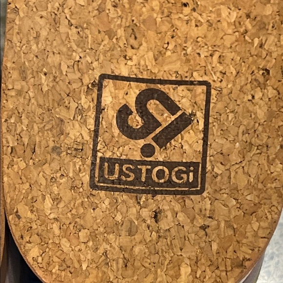 NWOB USTOGI Tan Slide Platform Sandals for Women 6 - Picture 2 of 8